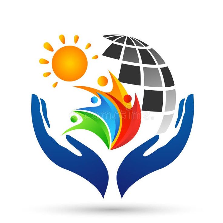 Globe Save World Sun People Care Hands Taking Care People Save Protect Family Care Logo Icon Element Vector on White Background_ Stock Vector - Illustration of hands, heart_ 146964932